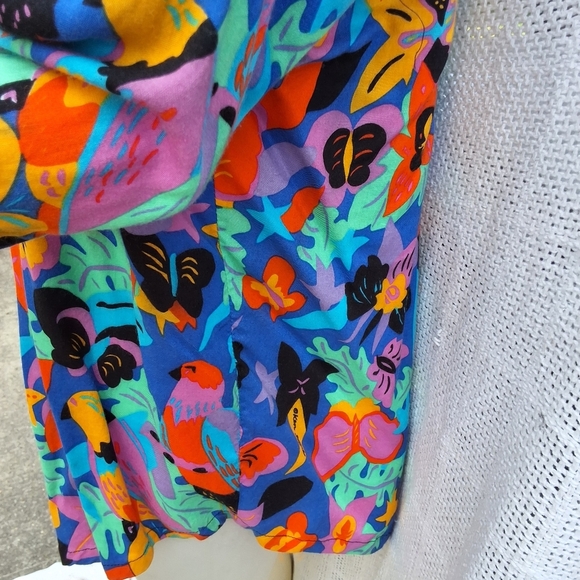 Vintage Rare Art to Wear by Ken Done Abstract button down OSFM - Picture 4 of 11